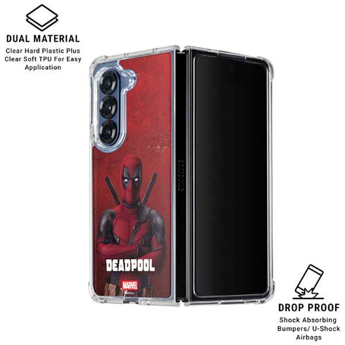 Marvel Deadpool Legacy Deadpool Red Poster Galaxy Z Fold6 Clear Case
